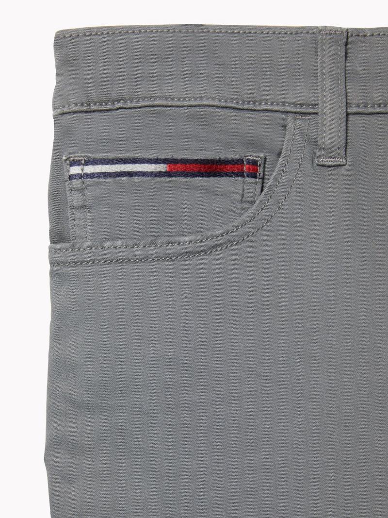 Férfi Tommy Hilfiger Essential organic cotton slim fit wash Farmer Nadrág Szürke | HU 1150UZG